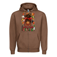 Chestnut santas favorite principal afro messy bun Zipper Hoodie - texasbilliewilder