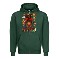 Sports Green santas favorite principal afro messy bun Zipper Hoodie - texasbilliewilder
