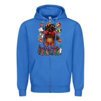 True Royal santas favorite principal afro messy bun Zipper Hoodie - texasbilliewilder