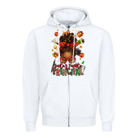 White santas favorite principal afro messy bun Zipper Hoodie - texasbilliewilder