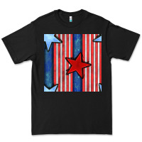 Black 4th of july stars and stripes seamless pattern Premium Tee - BundleAndBundleShop