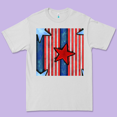 4th Of July Stars And Stripes Seamless Pattern Premium Tee Designed By Bundleandbundleshop