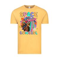 Vintage Mustard space cowgirl Vintage Tee - MaliasSmallBusiness