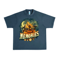 Midnight Navy camping the best memories Urban Heavy Tee - NancyCooperArtShop