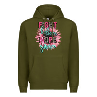 Army Green fight believe hope survive cancer awareness Premium Hoodie - CowGirlArtShop