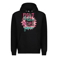 Black fight believe hope survive cancer awareness Premium Hoodie - CowGirlArtShop