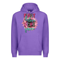 Purple fight believe hope survive cancer awareness Premium Hoodie - CowGirlArtShop