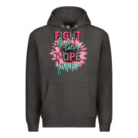 Smoke fight believe hope survive cancer awareness Premium Hoodie - CowGirlArtShop