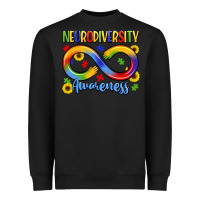 Black neurodiversity awareness Heavyweight Sweatshirt - LillyAllenDesigns