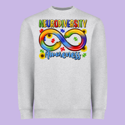 Neurodiversity Awareness Heavyweight Sweatshirt Designed By Lillyallendesigns