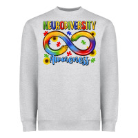 Heather Grey neurodiversity awareness Heavyweight Sweatshirt - LillyAllenDesigns
