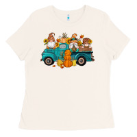 Bone fall gnomes truck pumpkin sunflowers Ladies Tee - Artiststas
