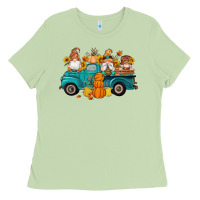 Matcha fall gnomes truck pumpkin sunflowers Ladies Tee - Artiststas