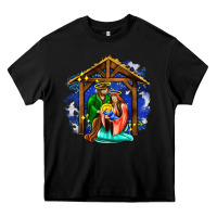 Black jesus and mary with god Heavy Core Tee - AdoDesignShop