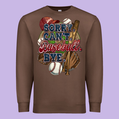 Sorry Can't Baseball Bye Premium Sweatshirt Designed By Howdyjamesfarm