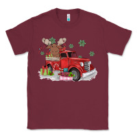 Burgundy christmas truck Classic Tee - MaliasSmallBusiness