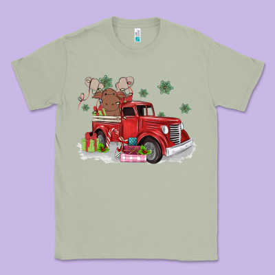 Christmas Truck Classic Tee Designed By Maliassmallbusiness