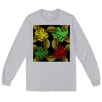 Moon Dust african and leaf seamless pattern Long Sleeve Tee - BundleAndBundleShop