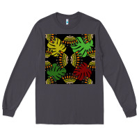 Smoke african and leaf seamless pattern Long Sleeve Tee - BundleAndBundleShop