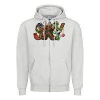 Dove Grey Army Christmas Joy Zipper Hoodie - NancyCooperArtShop