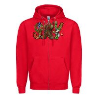 Red Army Christmas Joy Zipper Hoodie - NancyCooperArtShop