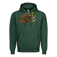 Sports Green Army Christmas Joy Zipper Hoodie - NancyCooperArtShop
