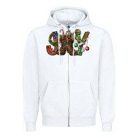 White Army Christmas Joy Zipper Hoodie - NancyCooperArtShop