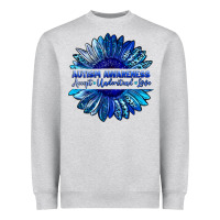 Heather Grey autism awareness accept understand love blue Heavyweight Sweatshirt - LillyAllenDesigns