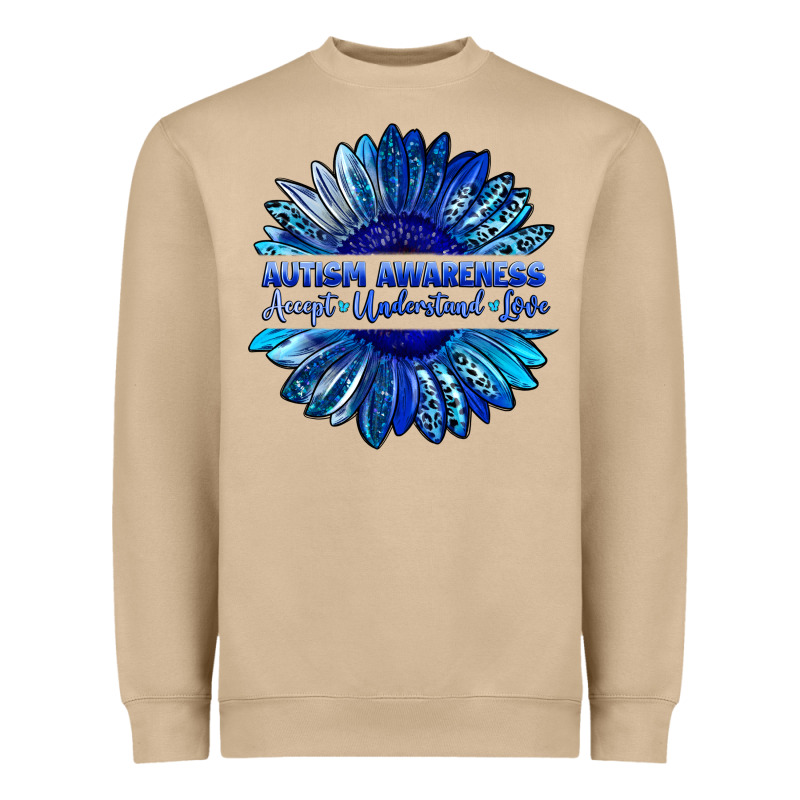 Autism Awareness Accept Understand Love Blue Heavyweight Sweatshirt by LillyAllenDesigns | Teevron
