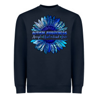Navy autism awareness accept understand love blue Heavyweight Sweatshirt - LillyAllenDesigns
