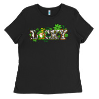 Black lucky with gnome and  shamrocks Ladies Tee - AdoDesignShop