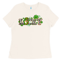 Bone lucky with gnome and  shamrocks Ladies Tee - AdoDesignShop