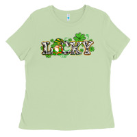 Matcha lucky with gnome and  shamrocks Ladies Tee - AdoDesignShop
