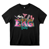 Black ekg tech Heavy Core Tee - AdoDesignShop