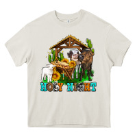 Cream holy nıght cows and sunflowers Heavy Core Tee - AdoDesignShop