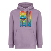 Lavender Autism American Flag Heavyweight Hoodie - CowGirlArtShop