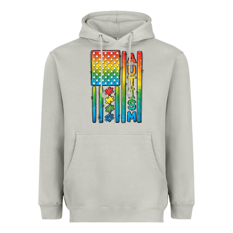 Autism American Flag Heavyweight Hoodie by CowGirlArtShop | Teevron
