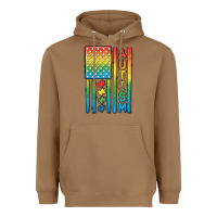 Toasted Coconut Autism American Flag Heavyweight Hoodie - CowGirlArtShop
