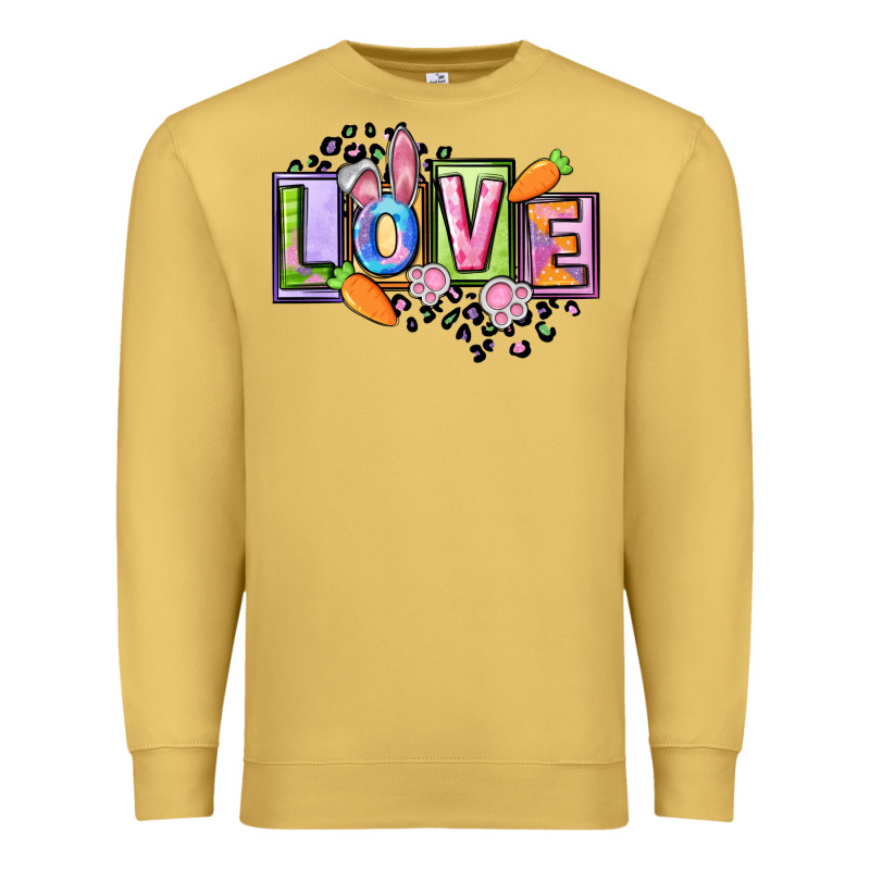 Easter Love Happy Easter Day Premium Sweatshirt by CowGirlArtShop | Teevron
