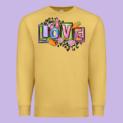Easter Love Happy Easter Day Premium Sweatshirt Designed By Cowgirlartshop