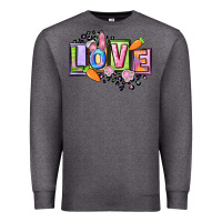 Charcoal Heather Easter love Happy Easter Day Premium Sweatshirt - CowGirlArtShop