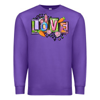 Purple Easter love Happy Easter Day Premium Sweatshirt - CowGirlArtShop