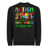 Black autism mom some people look up to their heroes Heavyweight Sweatshirt - LillyAllenDesigns