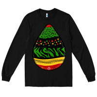 Black teardrop african pattern Long Sleeve Tee - BundleAndBundleShop