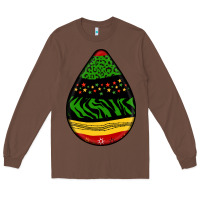 Chestnut teardrop african pattern Long Sleeve Tee - BundleAndBundleShop