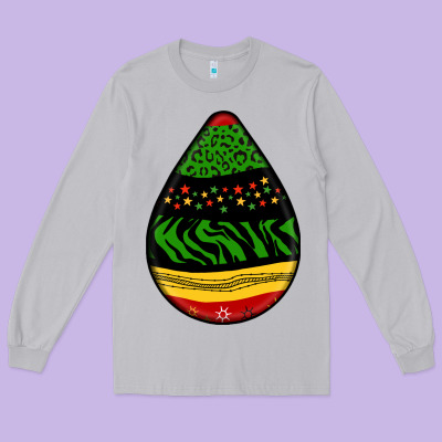 Teardrop African Pattern Long Sleeve Tee Designed By Bundleandbundleshop