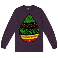Plum teardrop african pattern Long Sleeve Tee - BundleAndBundleShop