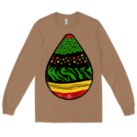 Toasted Coconut teardrop african pattern Long Sleeve Tee - BundleAndBundleShop