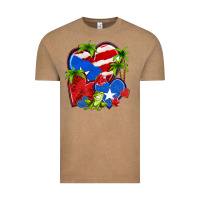 Vintage Coffee puerto rico hearts Vintage Tee - NancyCooperArtShop