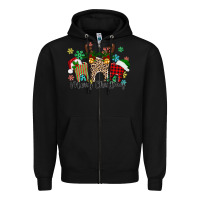 Black Merry Christmas tooth Zipper Hoodie - texasbilliewilder